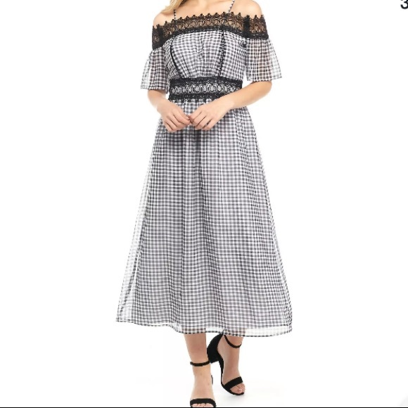 Nanette Lepore Dresses & Skirts - NWT Nanette Lepore Black/White Gingham Maxi Dress